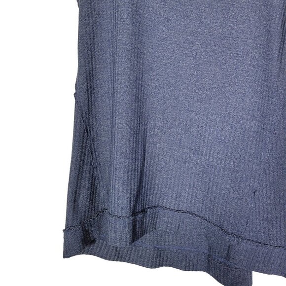 Fresh Produce Women's Long Line Waffle Texture Navy Tunic Blouse Size M - Picture 5 of 10